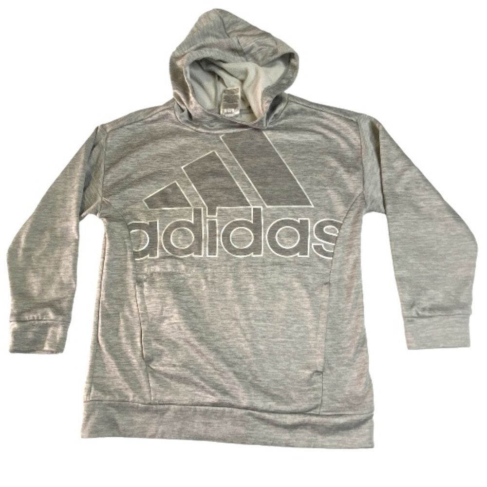 Adidas Girls Size XL Pullover Hooded Sweater Large Logo Classic Cozycore Comfy